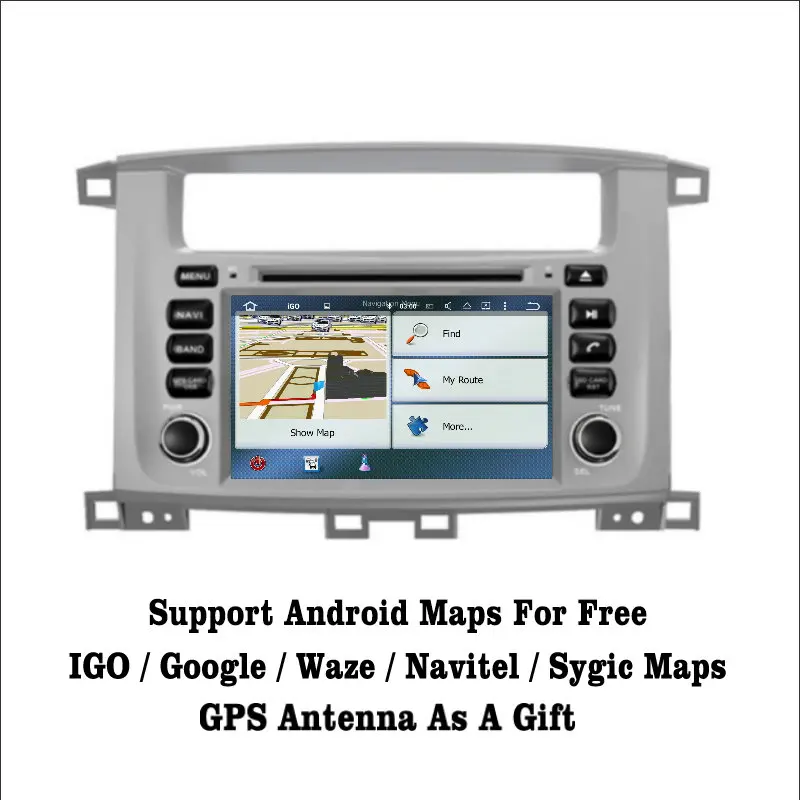 Liislee Android 7 1 2G ram для Toyota Land Cruiser 100 автомобильный Радио аудио и видео мультимедийный