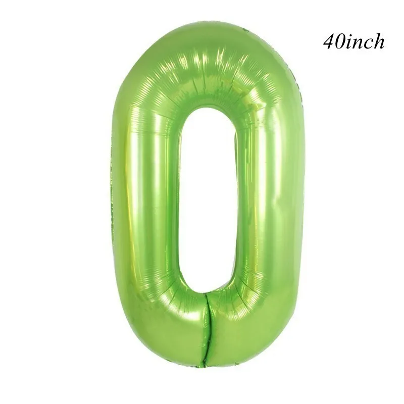 1pc 40inch number 0 1 Набор диких животных Тема джунгли вечерние милые воздушные цифры с днем рождения баннер для детского дня рождения для вечеринки в стиле сафари поставка - Цвет: 1pc 40inch number 0