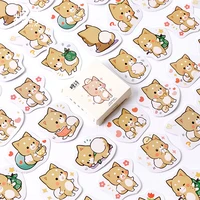 45 pcslot cartoon shiba inu dog mini paper sticker diy diary scrapbook planner stickers kawaii stationery school supplies