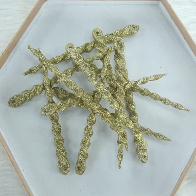 

Золотая новогодняя подвеска-сосулька