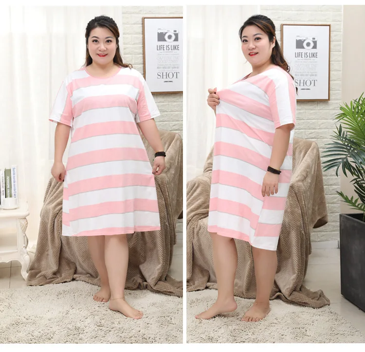 Большие размеры XXXXXL, женские ночные рубашки, хлопок, летняя Домашняя одежда, сексуальная одежда для сна для мамы, ночное белье, сексуальное нижнее белье, 130 кг 4XL