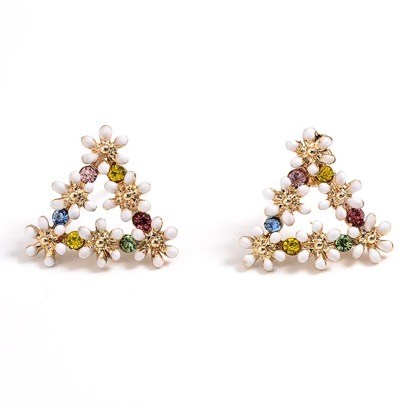 Круглые геометрические серьги DoreenBeads цветные эмалированные Серьги-пусеты в виде