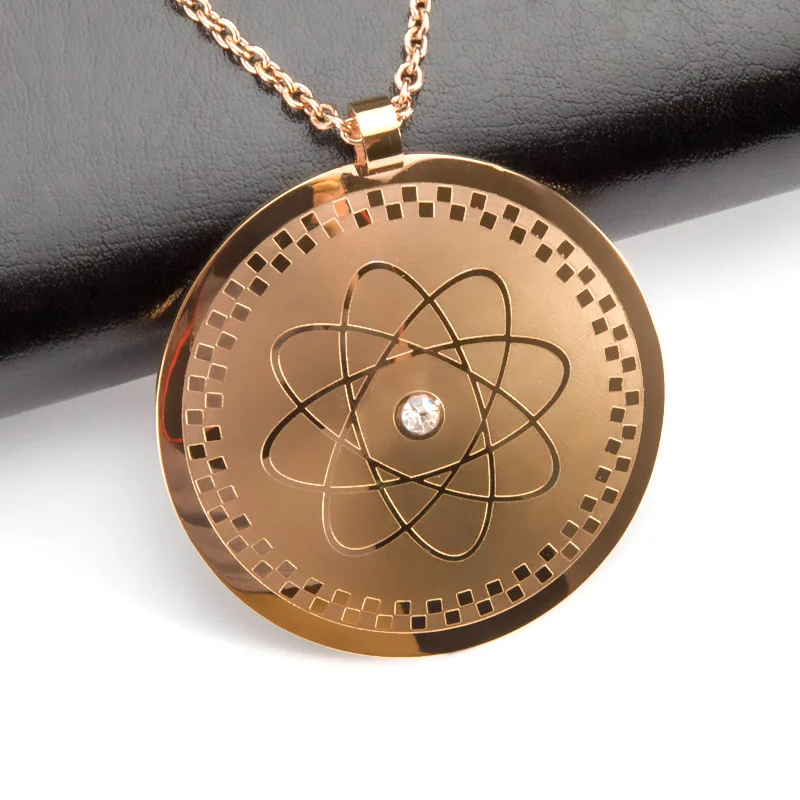 Rose Gold Новинка, 316L, нержавеющая сталь, энергетическая, модная подвеска для женщин, ювелирное изделие, отрицательные ионы, пихта, магнитная терапия, подвеска для здоровья для мужчин - Окраска металла: Rose Gold