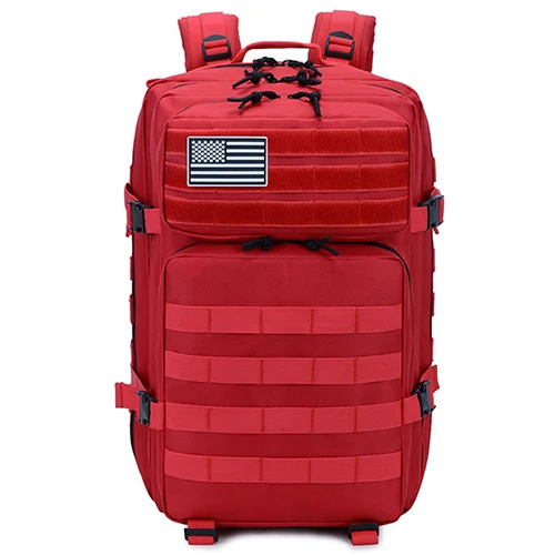 TACVASEN 45L 900D нейлоновые тактические рюкзаки многофункциональные страйкбол военная армейская Боевая Сумка прочные штурмовые походные рюкзаки - Цвет: Red