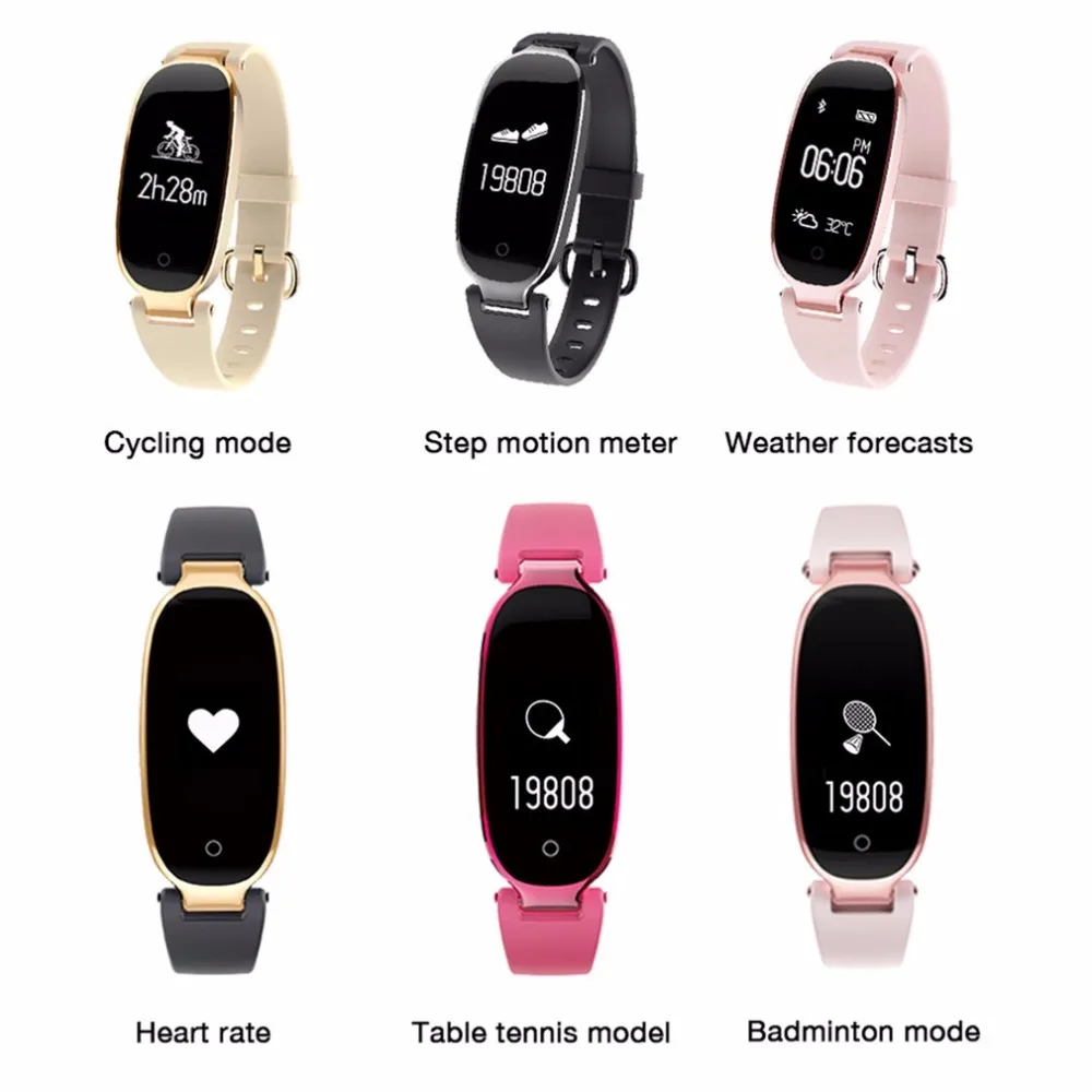 S3 Bluetooth водонепроницаемые Смарт-часы модные женские часы под платье монитор