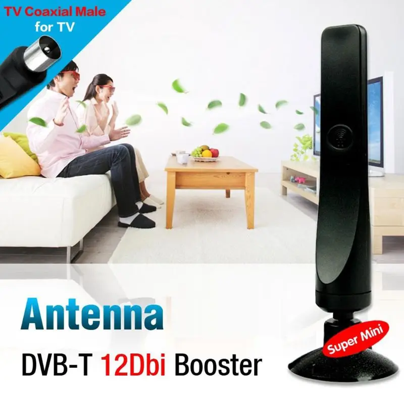 

12dBi DVB-T IEC Interface Digital TV Antenna Amplifier Indoor HDTV Booster Aerial Electronic Accessories