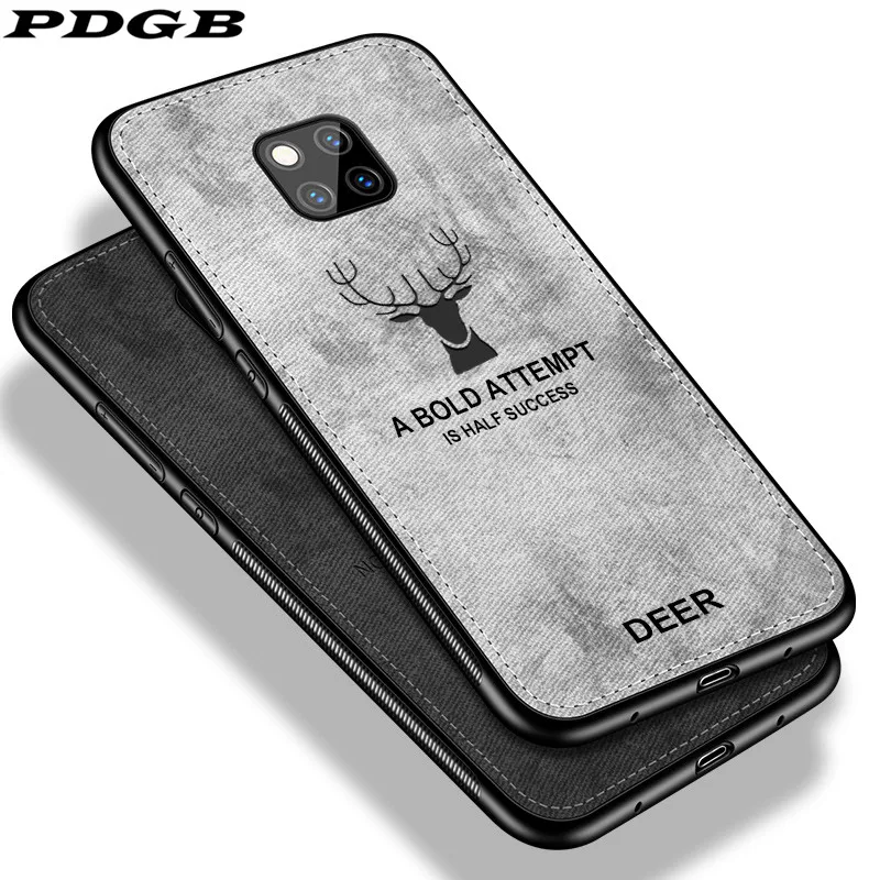 PDGB Прочный ТПУ чехол для Huawei Mate 10 Lite 20 Pro X P10 P20 Honor 8X Max Nova 3 3e 3i Plus тканевый с рисунком