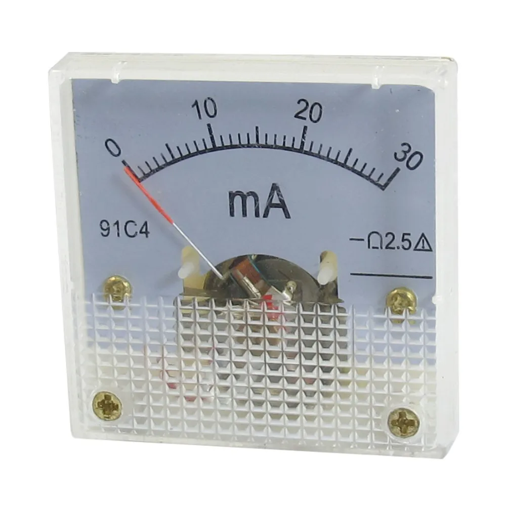 Амперметр 91C4 DC 20MA 30MA 50MA 100MA 200MA 300MA 500MA 1A 3A 5A nalog Панель измеритель тока Amperimetro|current
