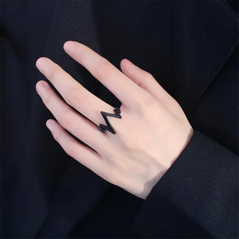 Комплект из 4 предметов модное ожерелье в стиле рок для мужчин и женщин кольцо