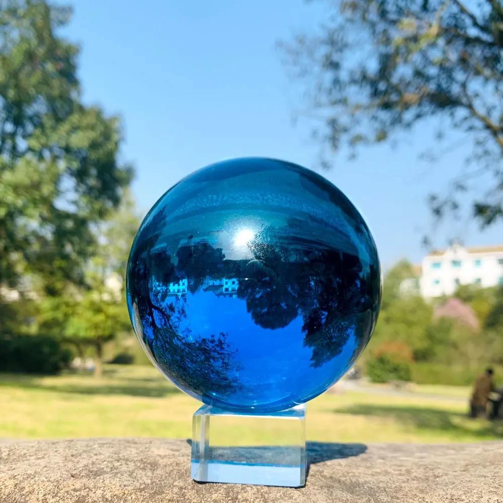 30/40 # Lake синие Кристальные шарики Paperweight Glass шарик для фотографии волшебный шар