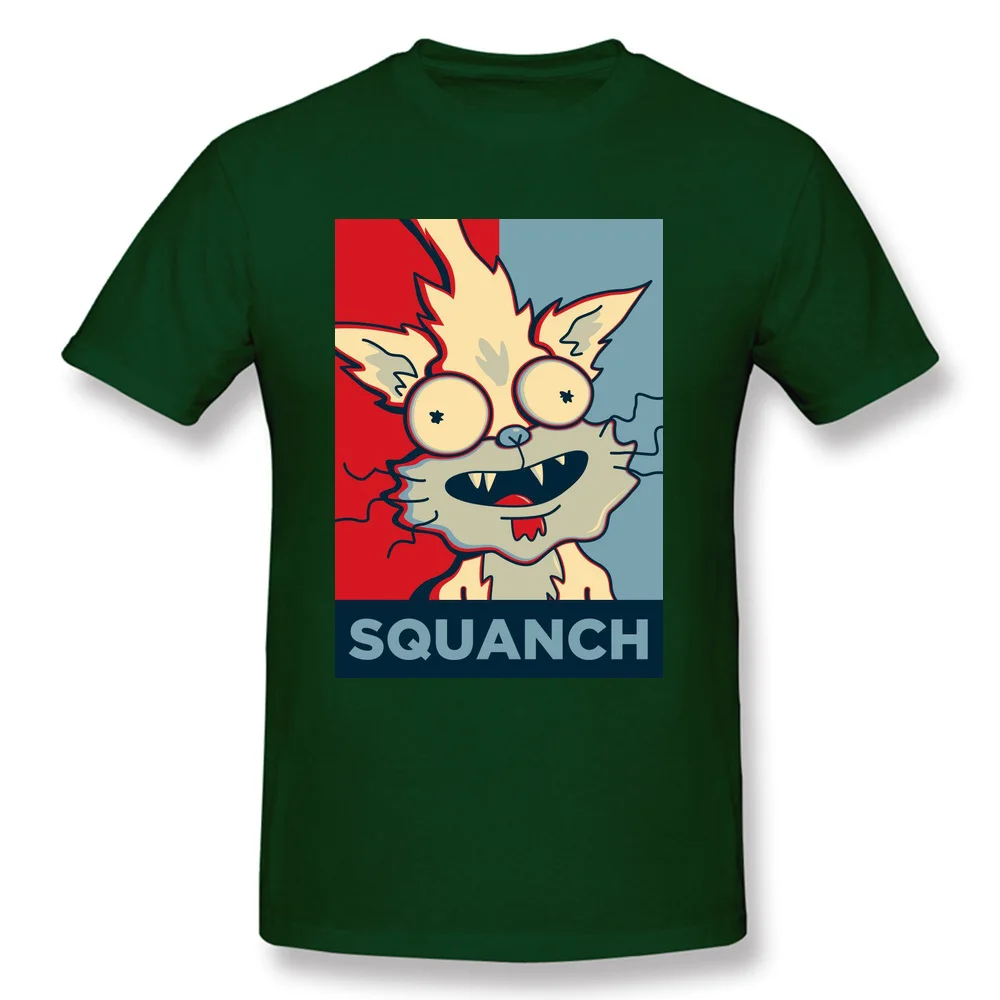 Забавные футболки, Новое поступление, It's Time To Squanch, мужские футболки из хлопка, мужские футболки, Рик и Морти, уличная одежда, безумная белка - Color: Dark Green