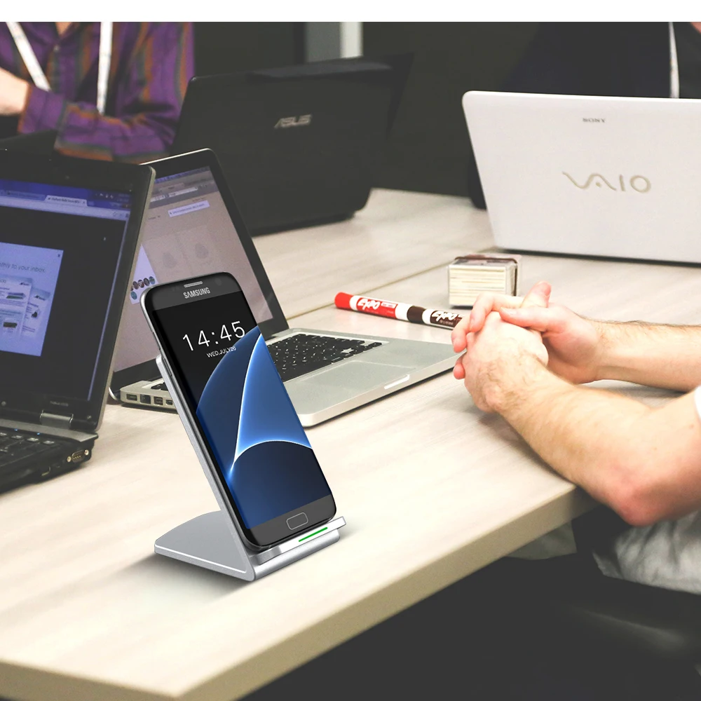 Беспроводное зарядное устройство Qi 10 Вт для iPhone X Samsung S10 S9 S8 быстрое 5 7 со