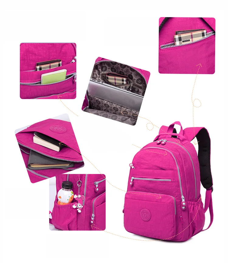 Школьный рюкзак для девочки-подростка Mochila Feminina женские рюкзаки нейлон водонепроницаемый повседневный рюкзак для ноутбука женский Sac A Do