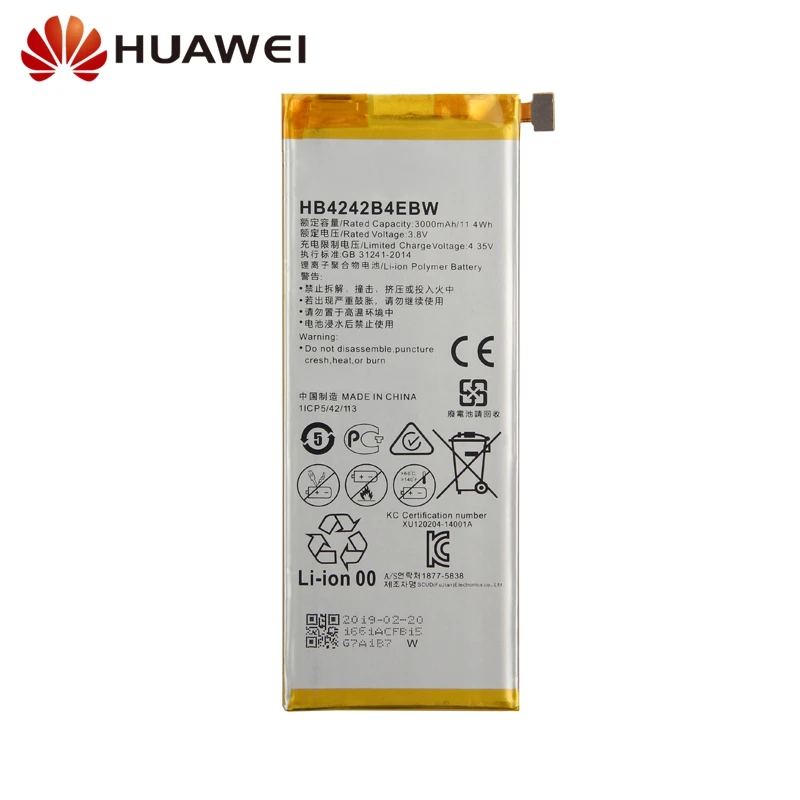 Оригинальная замена Батарея HB4242B4EBW для huawei Honor 4X для НУА Вэй слава 6 H60-L01 H60-L02 H60-L04 H60-L11 натуральная Батарея 3000 мА-ч