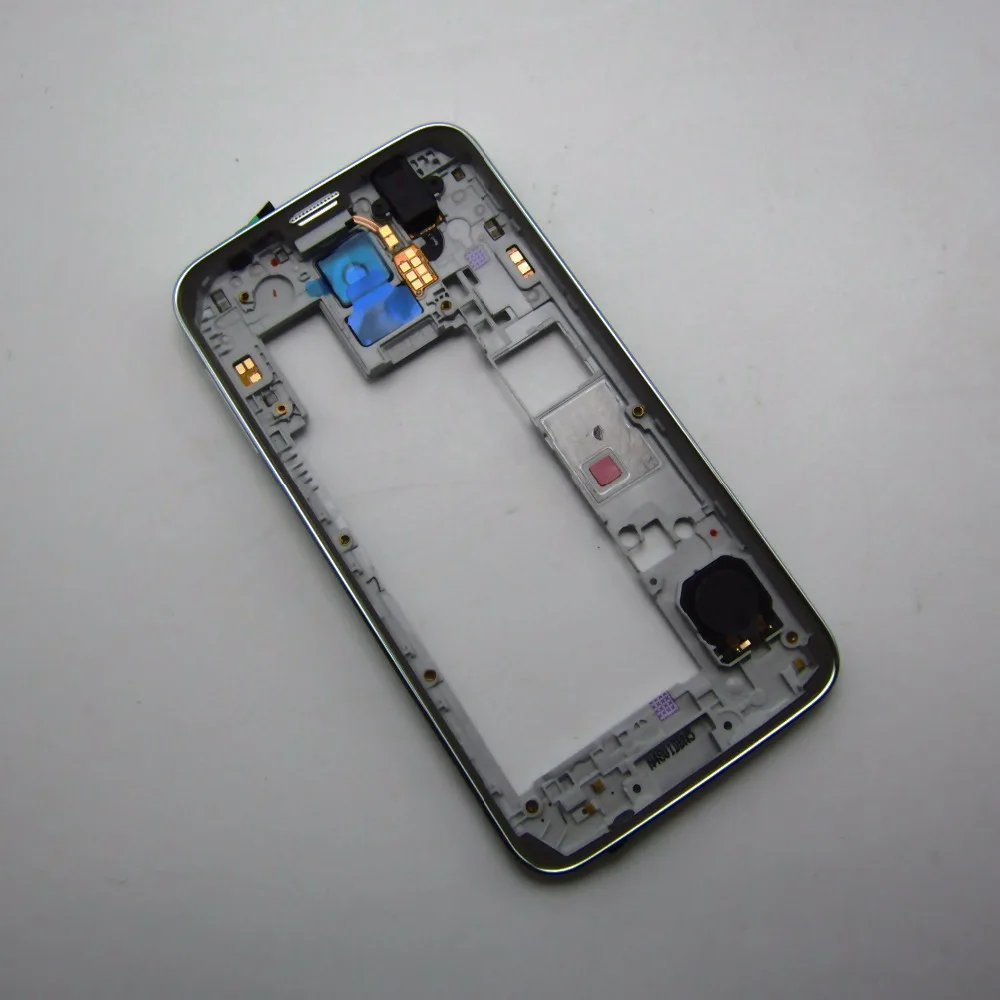 Panbon запасные части для samsung Galaxy S5 G900FD две sim-карты средний корпус с ободком рамка серебро с инструментами