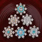 30 шт. 25 мм блестящие металлические пуговицы Стразы Украшения из прозрачного сплава хрусталь смешанного цвета пуговицы для девушек аксессуары для волос