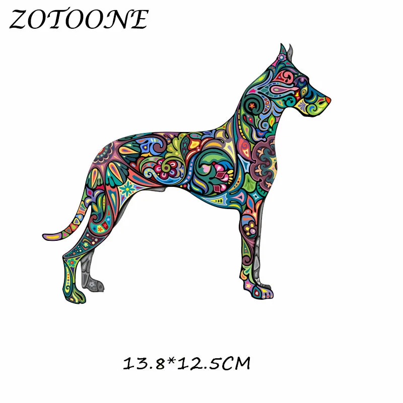 Термоклейкие нашивки ZOTOONE для одежды термотрансферные цветные с собакой A