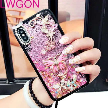 Мягкий силиконовый чехол для телефона из ТПУ с 3D бриллиантами цветами и