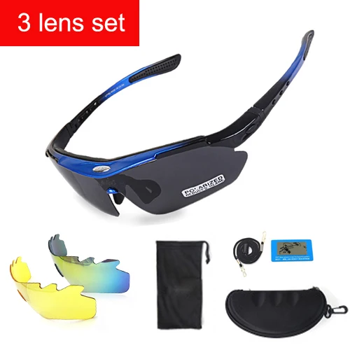 3 lens blue NEWBOLER фотохромные поляризованные линзы велосипедные солнцезащитные очки для спорта на открытом воздухе велосипедный солнцезащитные очки для мужчин женщин MTB велосипед очки близорукость - Цвет: 3 lens blue
