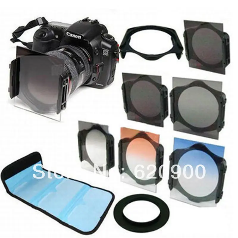 100% гарантия 6 шт. для cokin P ND2/ND4/ND8 + Градуированный серый оранжевый синий фильтр 52 мм