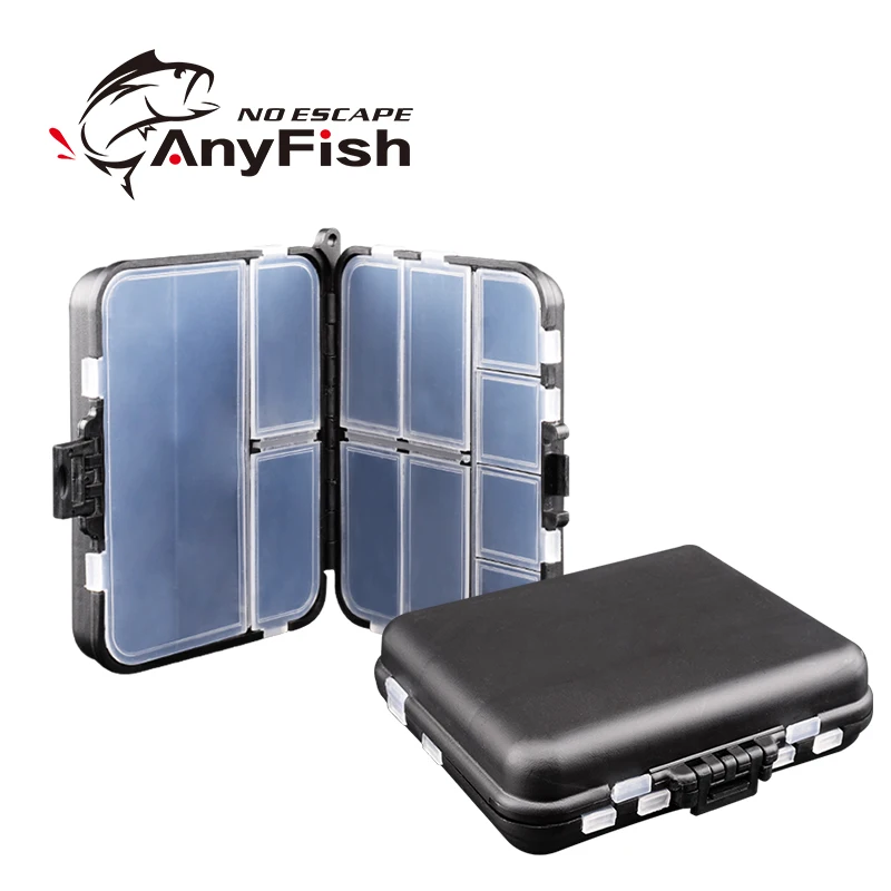 Ящики для рыбалки ANYFISH TB-026 12*9*3 5 см Пластиковые снасти ловли карпа приманки черный