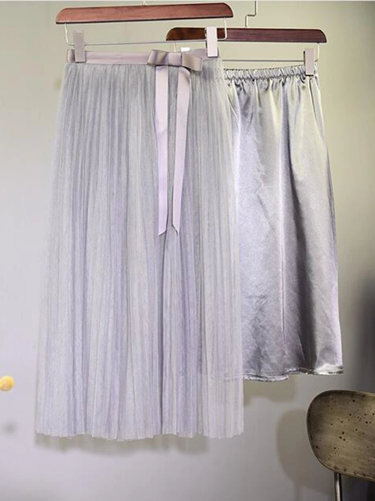 

2020 Spring New Arrival Bow Tie Decorated Black Skirt Korean Style Fairy Tulle Skirt With Special Seperated Lining Free Shipping