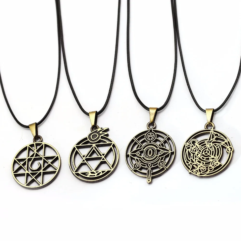 

HSIC Anime Fullmetal Alchemist Necklace Metal Alloy Hollow Pendant Necklace Friendship Accessories Gifts Wholesale 12725