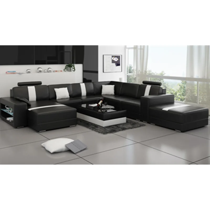 Minimalist modern sofa set genuine leather living room furniture | Мебель