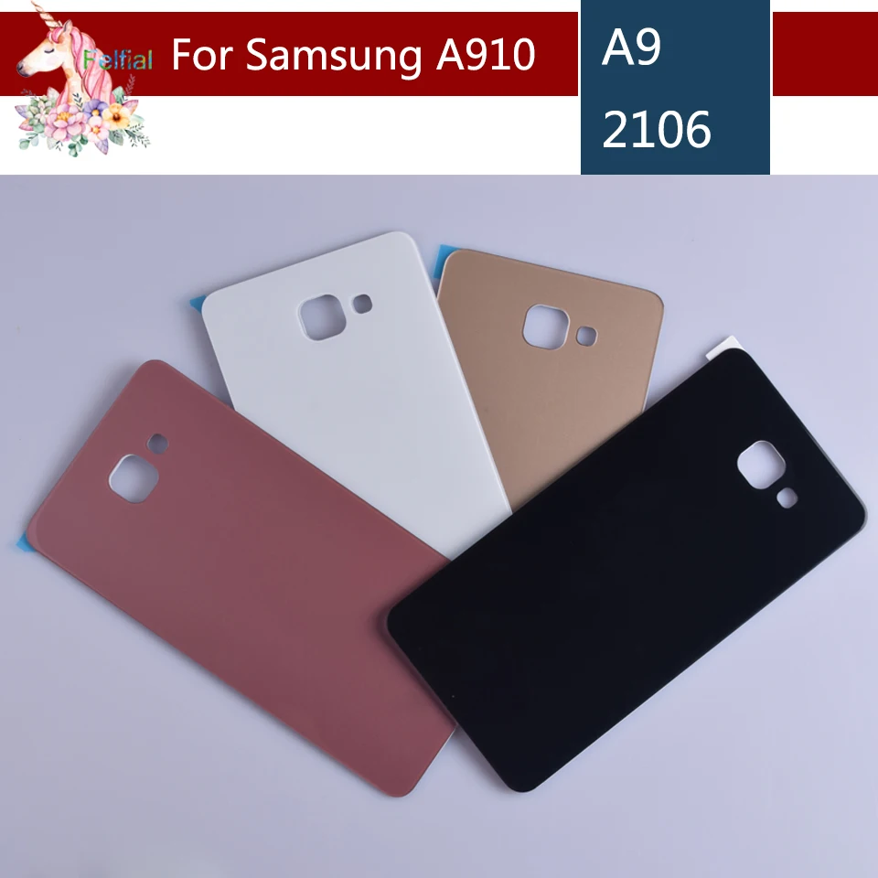 

10pcs For Samsung Galaxy A910 A910F A9100 A9 2016 Housing Battery Cover Door Rear Chassis Back Case Housing Glass Replacement