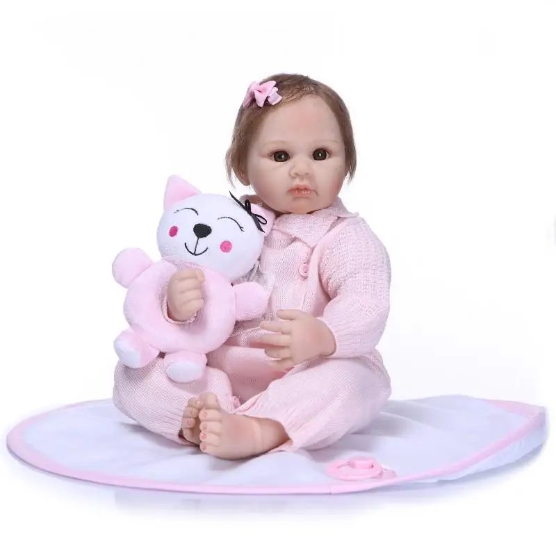 

NPK Doll Bebes reborn silicone baby dolls 22inch 55cm brand new born babies for children gift realista boneca reborn menina