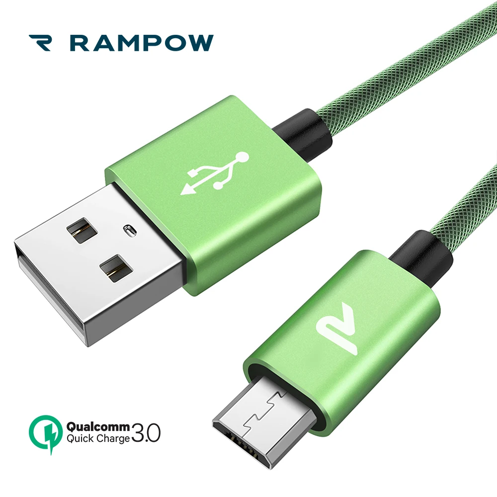 RAMPOW QC3.0 ажурный Micro USB кабель для Xiaomi Redmi 5 быстрая зарядка телефона зарядное