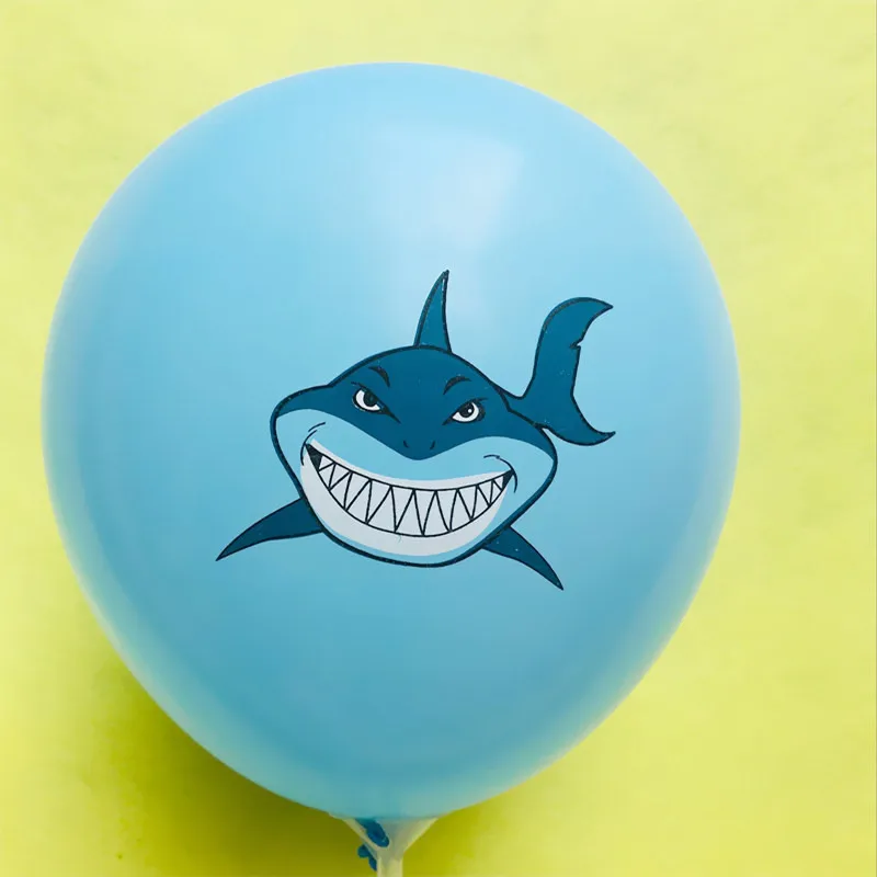 Милые детские Angry Shark латекс шарики мультфильм животных гелиевый воздух