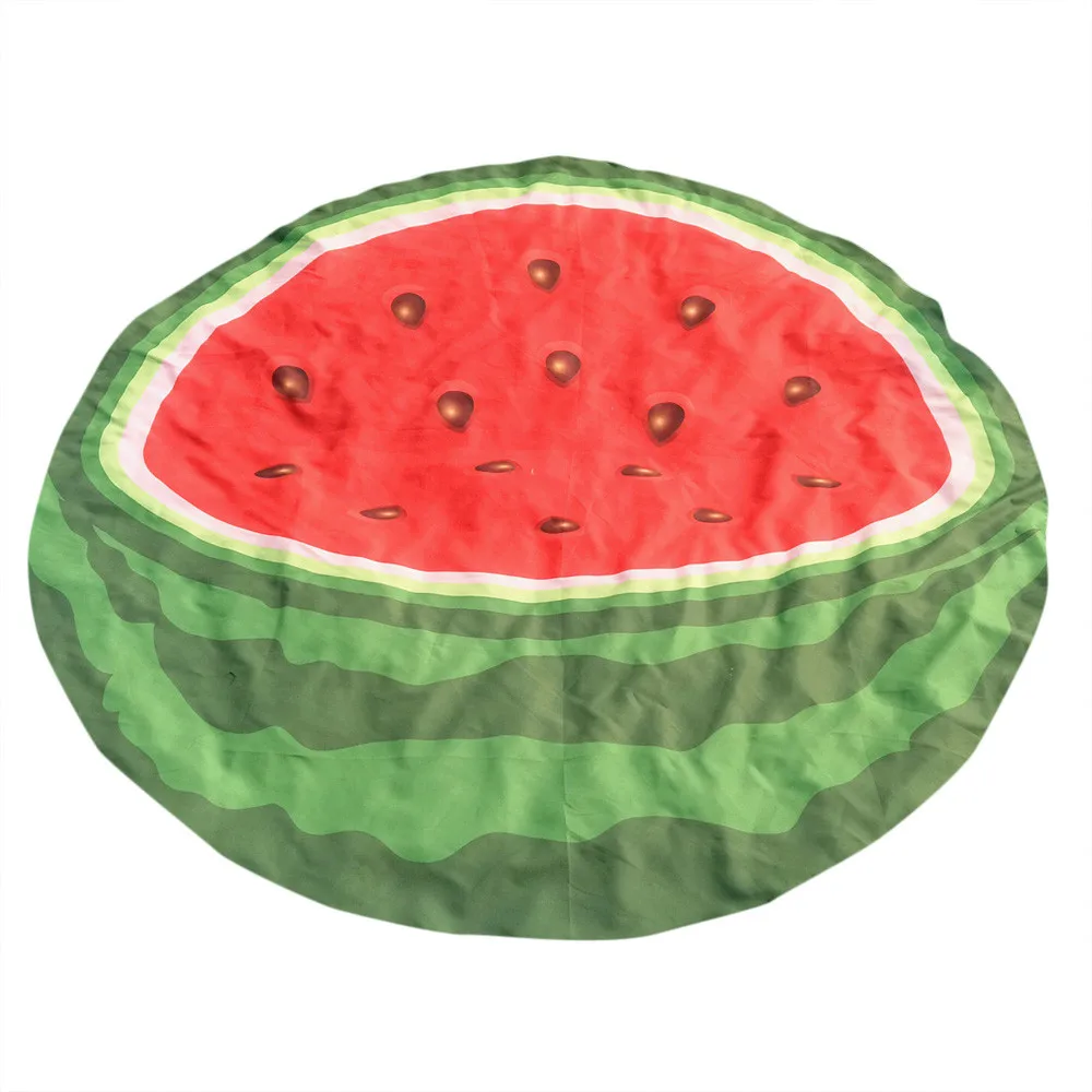 Outdoor Swimming Towels Fruits Design Round Hippie Tapestry Camping Picnic Throw Yoga Mat Towel Blanket Microfiber Beach Towels