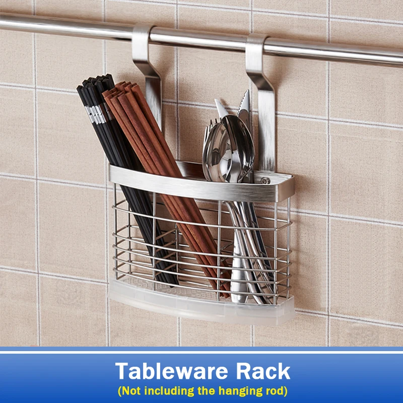 Tableware Rack Кухонная полка из нержавеющей стали, настенные держатели для подвесного хранения, крестообразная трубка, подставка для посуды, кухонные органайзеры, инструменты - Цвет: Tableware Rack