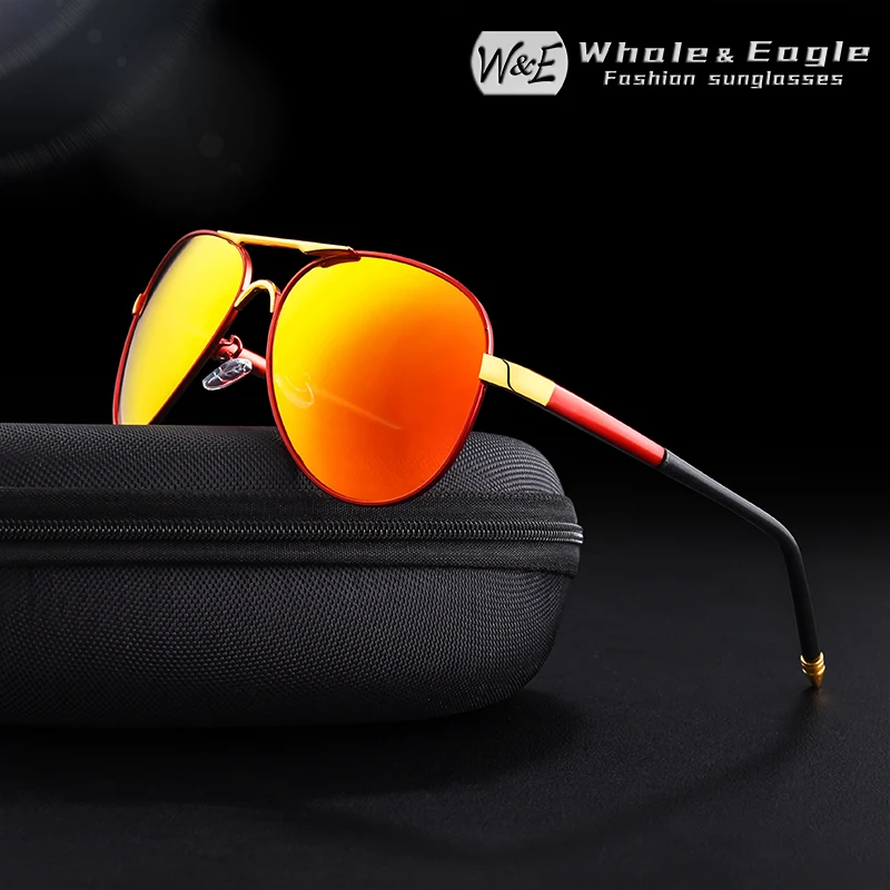 

W&E High Quality Anti Glare Polarized Aluminum-Magnesium UV400 Men's Sunglasses Cool Pilot Sunglasses Driving Glasses Women