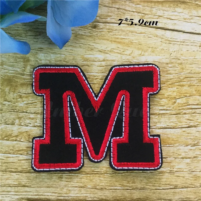 Горячее железо 10 шт буквы м вышитые ткани патч мотив аппликация одежды вышивка