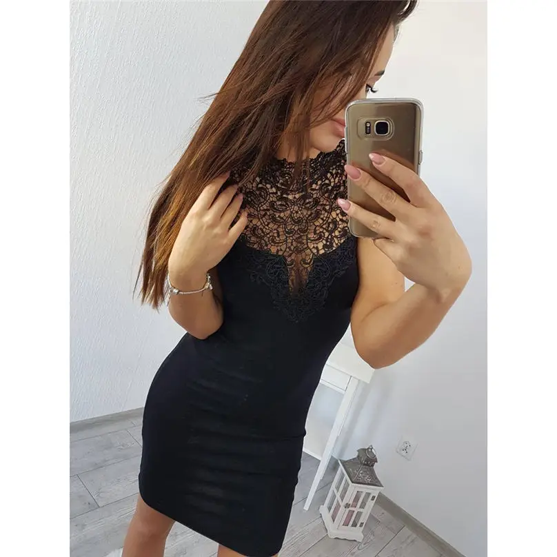 Модное женское сексуальное кружевное платье для путешествий облегающее мини