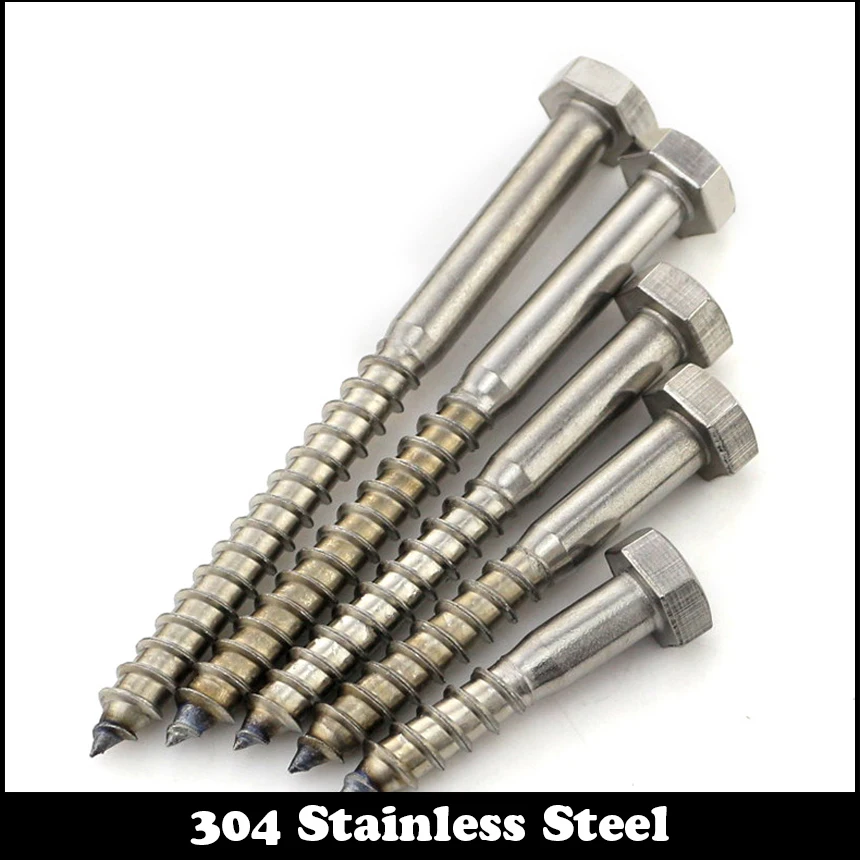 M10 * 70/80/90/100 M10x70/80/90/100 DIN571 304 Нержавеющая сталь ss шестигранный полурезьбовой болт