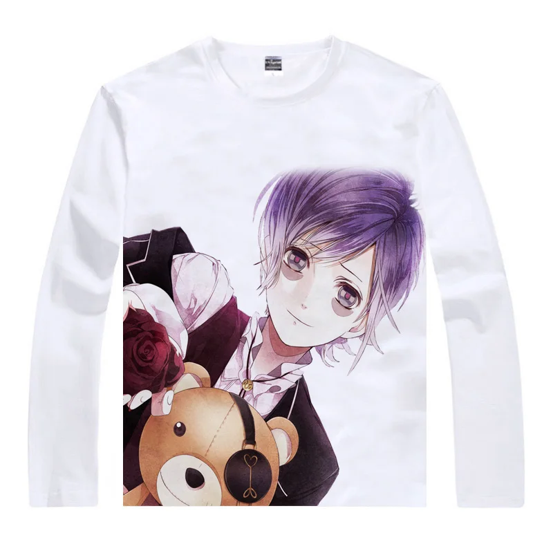 DIABOLIK LOVERS Diaborikku Ravazu футболки Для мужчин в стиле хип хоп с длинными рукавами