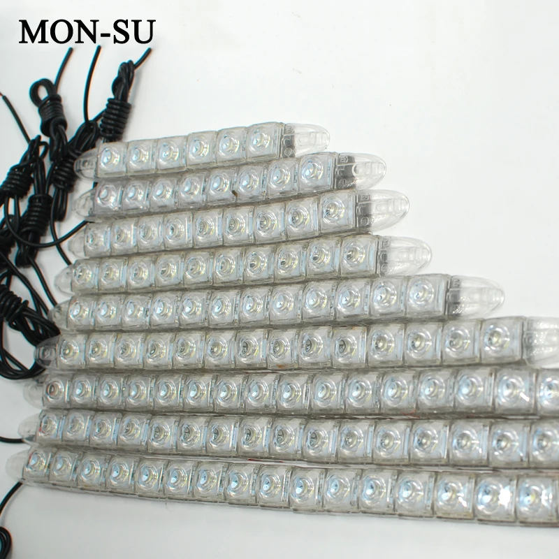 MON-SU 2 шт., дневные ходовые огни, 6/8/9/10/12/14/16/18/20smd светодиодный Универсальная мягкая трубка дневного света Поворотная сигнальная полоса света