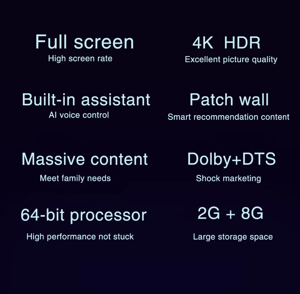 Xiaomi tv 65 дюймов E65A настоящий 4 к без полей полный экран ТВ комплект 2 ГБ+ 8 Гб памяти антистатические AI Голосовое управление Dolby звук