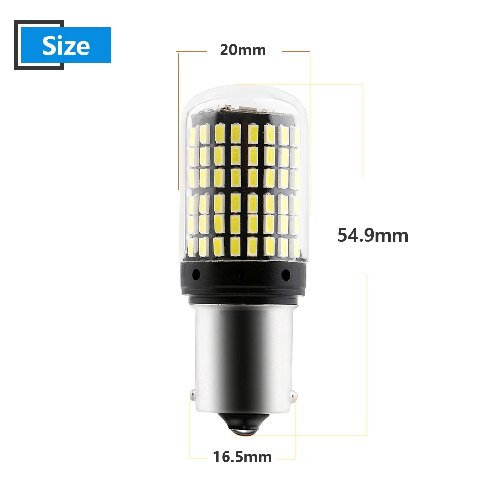 2 шт. 1156 P21W BA15S PY21W BAU15S 7507 авто светодиодный Canbus Error FREE автомобильный светильник