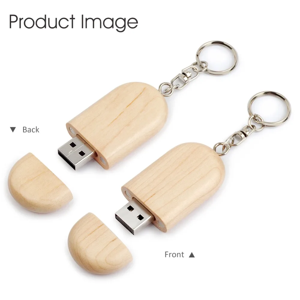 USB флеш накопитель брелок из дерева 64 ГБ 32 16 8 4 Гб|USB флэш-накопители| |