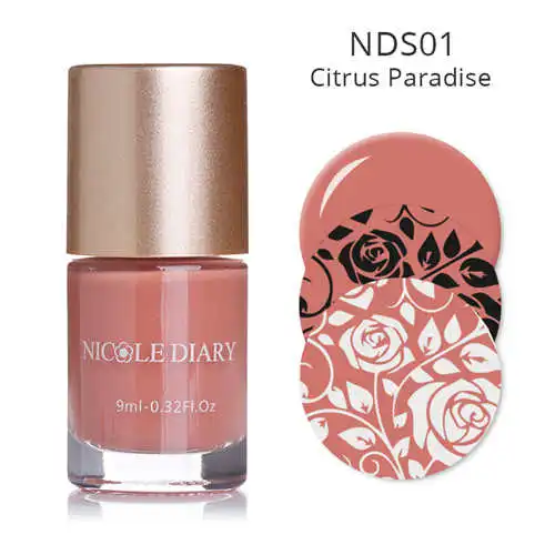 Regular NDS01 NICOLE DIARY 9 мл стемпинг ногтей покрытие лак красочный дизайн ногтей пластина печать лак оболочка лак для ногтей - Цвет: Regular NDS01