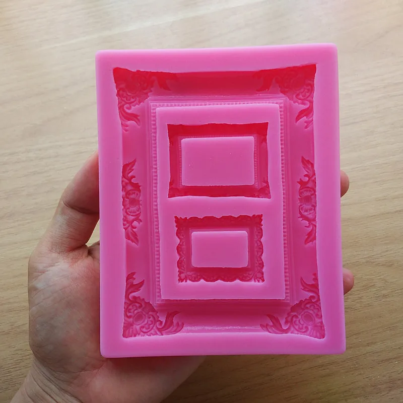 

Big Picture Frame Shape Silicone Cake Mould Chocolate Cupcake Decoration Tool Fondant Cake Decorating Tools Baking Tool SQ17138
