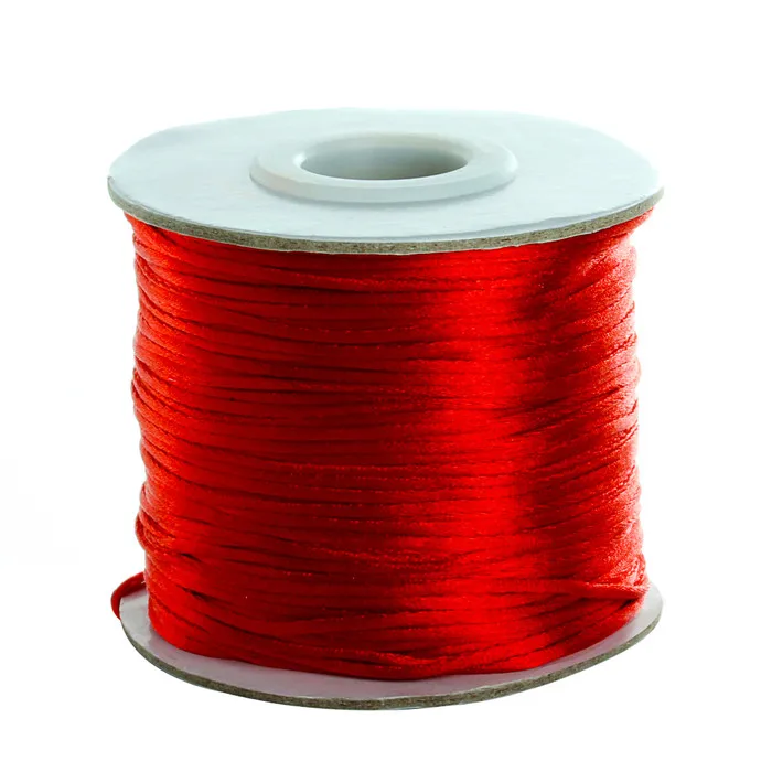 Red Ckysee 80 ярдов/партия 1,5 мм Многоцветный Нейлон Китайский шелк Шелковый узел макраме шнур из бисера Плетеный провод Diy ювелирных изделий - Цвет: Red