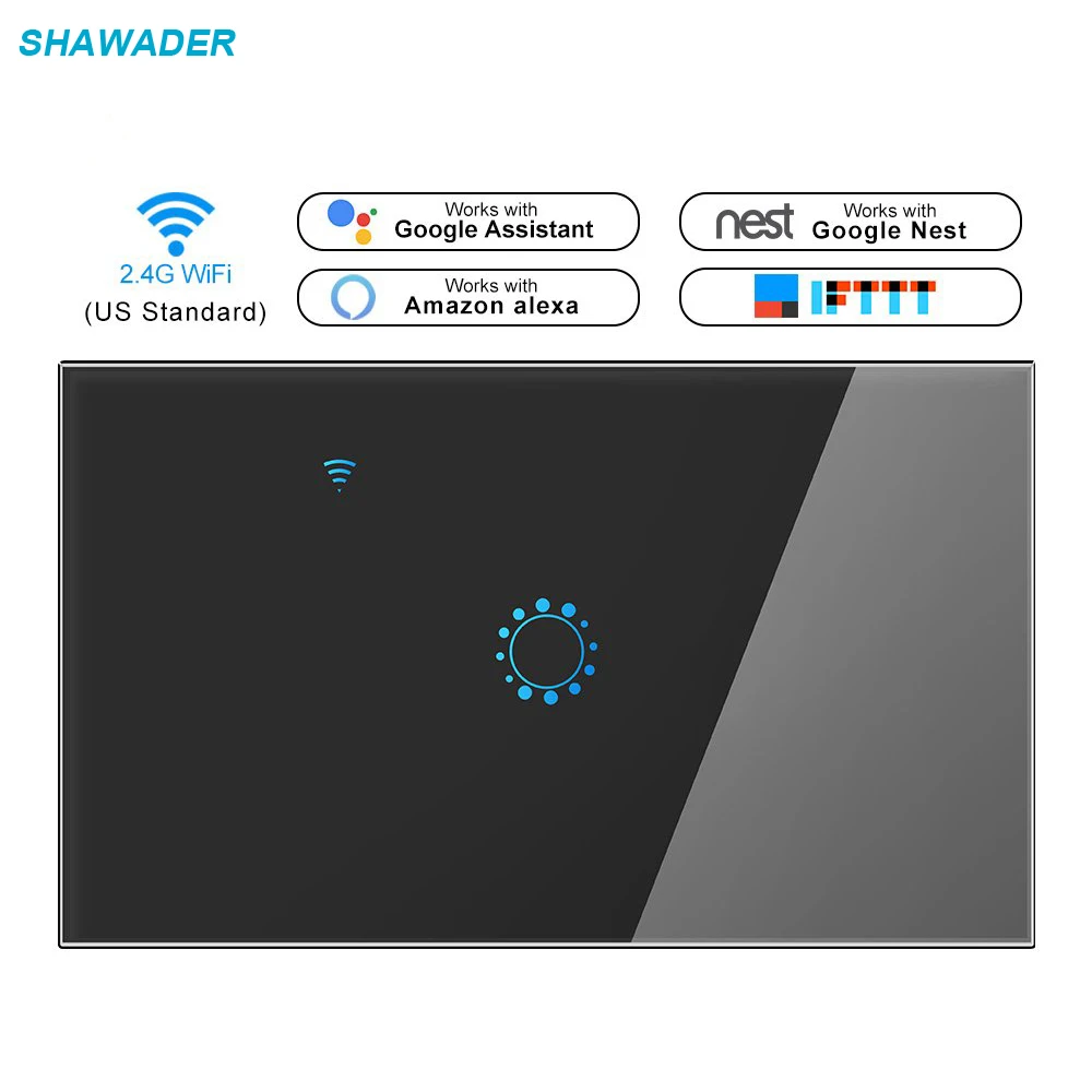 Умный настенный выключатель света Wifi сенсорный пульт дистанционного управления