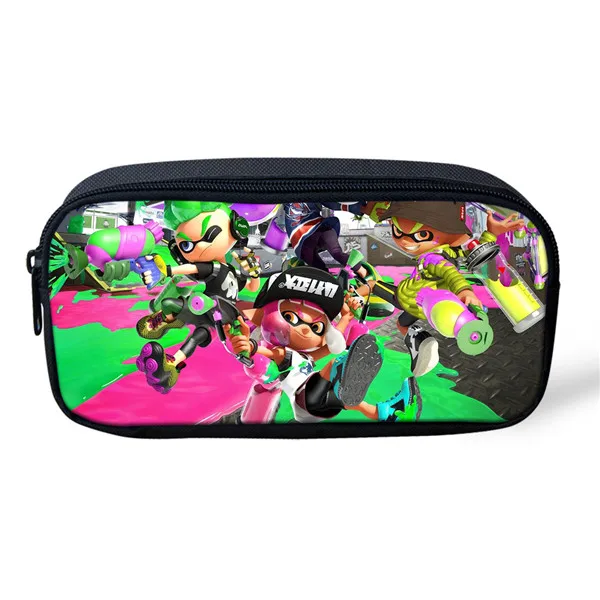 As picture THIKIN Splatoon 2 дети пенал для женщин мультфильм макияж сумки аниме косметички большой емкости школьные канцелярские принадлежности - Цвет: As picture