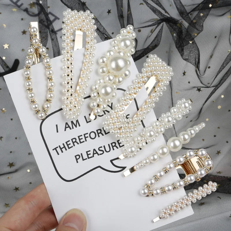 Новое поступление 6 8 шт./компл. металлические заколки для волос с жемчугом