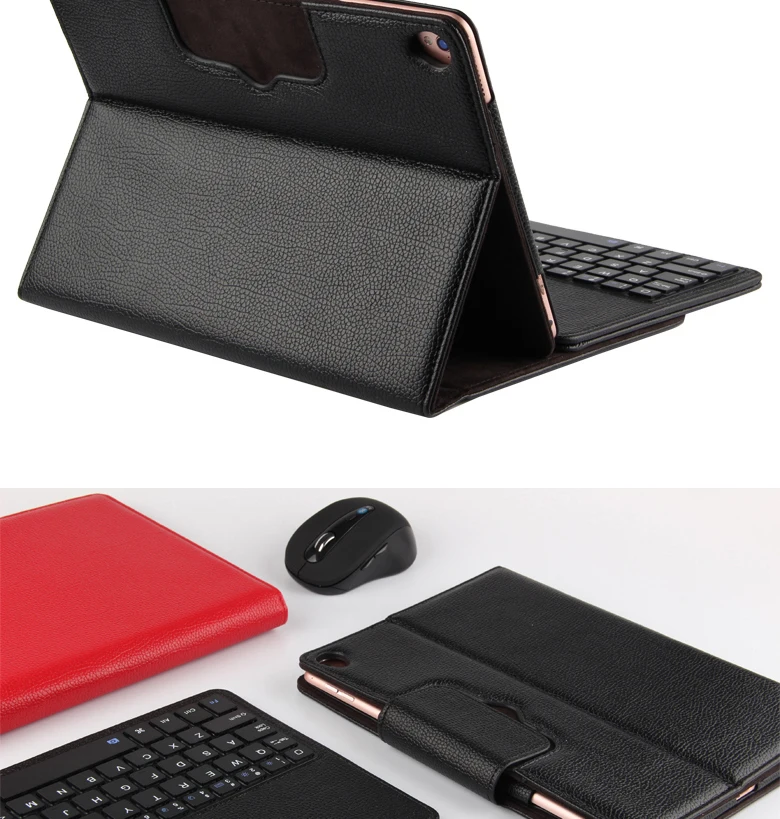 Для iPad 9,7 /5/6/Air 2/Pro 9,7 портфель Folio искусственная кожа Съемная bluetooth-клавиатура чехол+ подарок